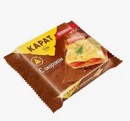Сыр плавл. с окороком 25%, 130г, слайс, Карат (10шт)