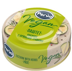 Паштет из кабачков с пряными травами, 100г, ж/б с ключ., PERVA VEGAN (16шт)
