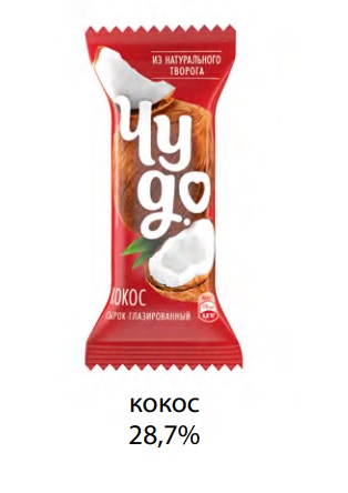 Сырок глазир. Кокос 28,7%, 40г, флоупак, Чудо (12шт)