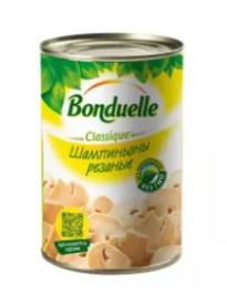 Шампиньоны резаные, 425мл, ж/б, BONDUELLE (12шт)