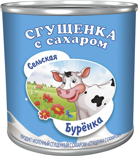 Сгущенка с сах. 1,0%, 370 г 7А, Сельская Буренка