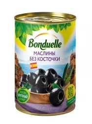Маслины без косточки, 314мл, ж/б, BONDUELLE (12шт)