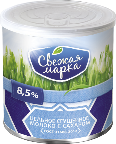 Молоко цельн. сгущ. с сах. 8,5%, 360 г 7Е+, Свежая Марка
