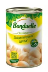 Шампиньоны целые, 425мл, ж/б, BONDUELLE (12шт)