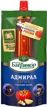 Кетчуп Адмирал, 260г, Дой-пак, Балтимор (28шт)