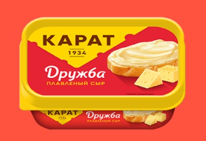 Сыр плавл. Дружба 45%, 200г, контейнер, Карат (24шт)