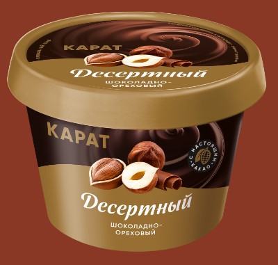 Сыр плавл. Шоколадно-ореховый, 30%, 230г, стакан, Карат (8шт)