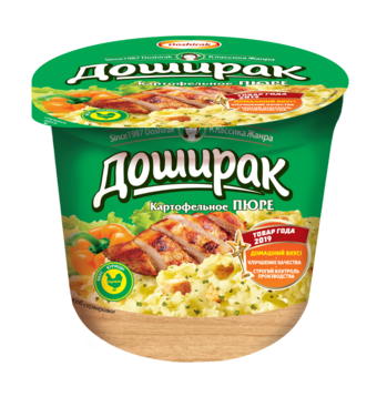 Пюре картофельное быстрого приготовления со вкусом курицы, 40г, стакан, Доширак (24шт)