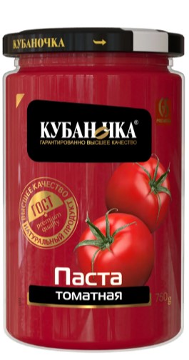 Томатная паста, 750г, ст/б, Кубаночка (12шт)
