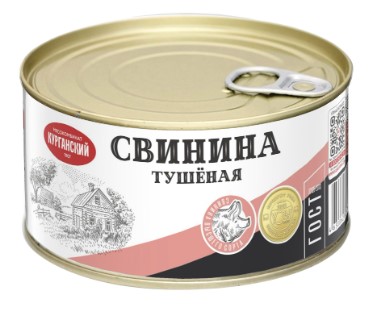 Свинина тушеная в/с, 325г, ж/б с ключ., Стандарт (12шт)