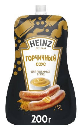 Соус Горчичный, 200г, дойпак, HEINZ (14шт)