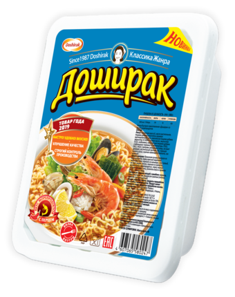 Лапша быстрого приготовления со вкусом морепродуктов, 90г, лоток, Доширак (24шт)