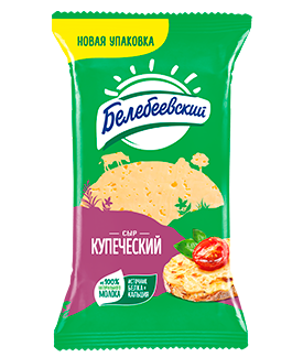 Сыр полутв. Купеческий 52%, 190г, флоупак, Белебеевский (8шт)