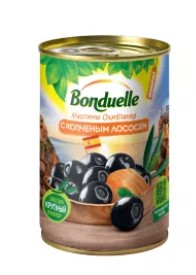 Маслины с копчен. Лососем, 314млг, ж/б, BONDUELLE (12шт)