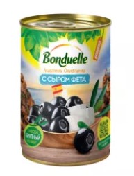 Оливки с Сыром, 314мл, ж/б, BONDUELLE (12шт)