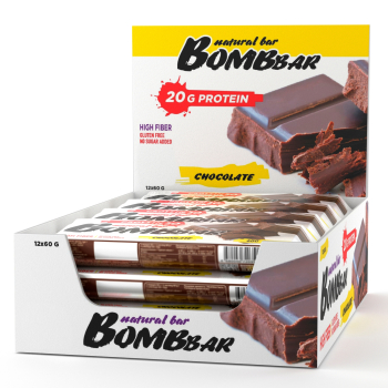 Батончик со вкусом Двойной Шоколад, 60г, флоупак, BOMBBAR (20шт)