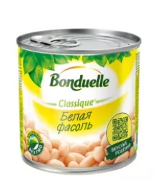 Фасоль Белая классическая, 425мл, ж/б, BONDUELLE (12шт)