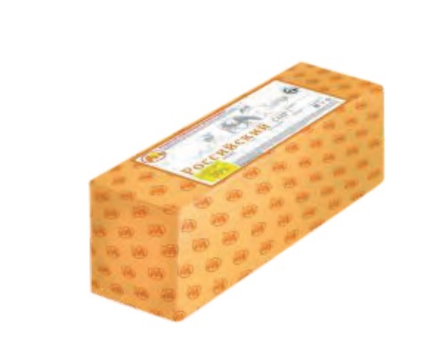 Сыр полутв. Российский 50%, вес, брус, Юговской (4шт*4кг)
