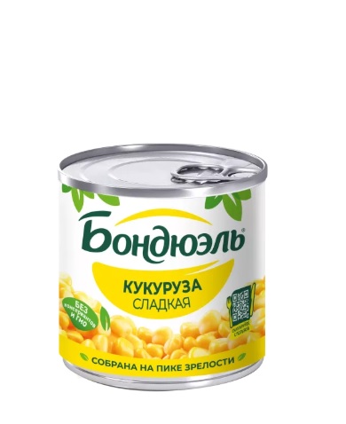 Кукуруза сладкая, 212мл, ж/б, BONDUELLE (12шт)