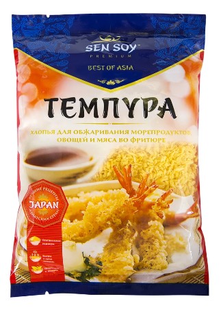 Хлопья паниров. японские TEMPURA, 100г, пакет, SEN SOY PREMIUM (10шт)