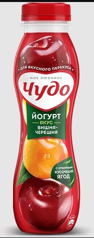 Йогурт фрукт. Вишня и Черешня 1,9%, 260г, ПЭТ, Чудо (6шт)