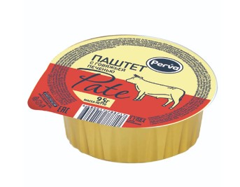 Паштет Деликатесный с Говяжей печенью, 95г, ламистер, PERVA (20шт)
