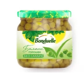 Горошек без сахара, 350мл, ст/б, BONDUELLE (6шт)