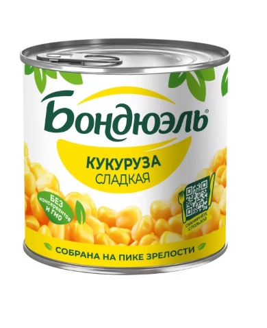 Кукуруза сладкая, 425мл, ж/б, BONDUELLE (12шт)