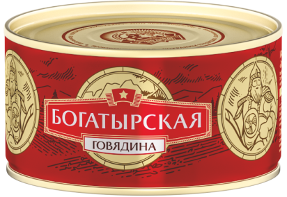 Говядина тушеная Богатырская, 325г, ж/б, Сохраним Традиции (24шт)