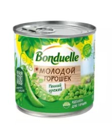 Горошек зеленый Молодой, 212мл, ж/б, BONDUELLE (12шт)