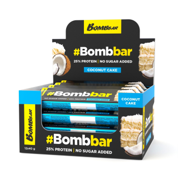 Батончик глазированный Кокосовый торт, 40г, флоупак, BOMBBAR (30шт)