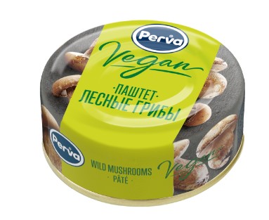 Паштет с Лесными грибами EXTRA, 100г, ж/б с ключ., PERVA (16шт)