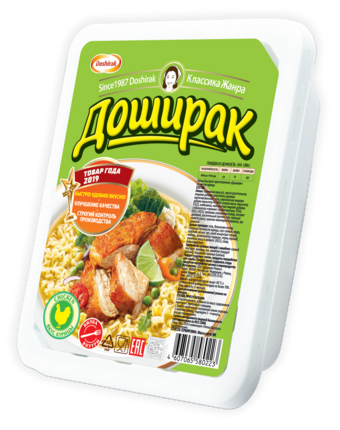 Лапша быстрого приготовления со вкусом курицы, 90г, лоток, Доширак (24шт)