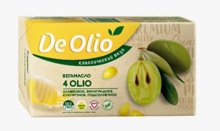Вега-масло 4 масла 72,5%, 180г, фольга, DE OLIO (30шт)