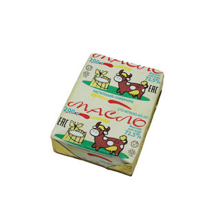Масло Крестьянское 72,5%, 200г, фольга (желтая), Золотое Утро (30шт)