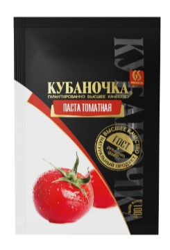 Томатная паста, 100г, саше пак, Кубаночка (25шт)