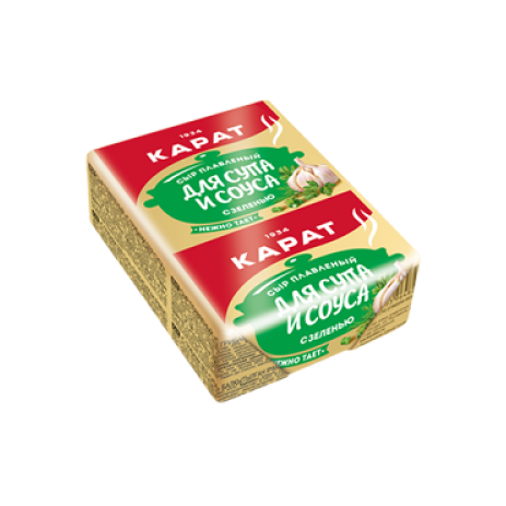 Сыр плавл. с Зеленью 45%, 90г, фольга, Карат (10шт)