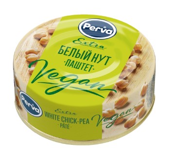 Паштет с Белым нутом EXTRA, 100г, ж/б с ключ., PERVA (16шт)