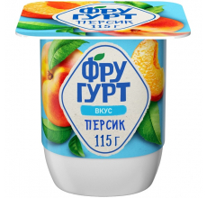 Продукт йогуртн. Персик 2,5%, 115г, пл. стакан, Фругурт (12шт)