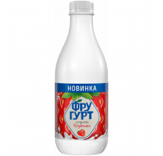 Напиток кисломол. со вкус. Клубники 1,5%, 950г, ПЭТ, Фругурт (6шт)