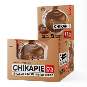 Печенье глазированное с начинкой Тройной шоколад, 60г, флоупак, CHIKALAB (9шт)