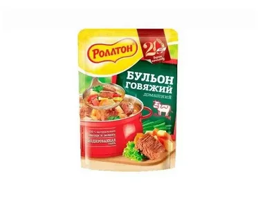 Бульон Говяжий домашний, 90г, дойпак, Роллтон (24шт)