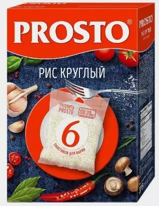 Рис Круглый, 375г, коробка, PROSTO (12шт)
