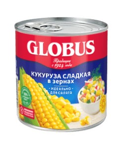Кукуруза сладкая, 425мл, ж/б, GLOBUS (12шт)