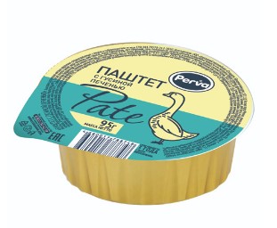 Паштет с Гусиной печенью, 95г, ламистер, PERVA (20шт)