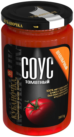 Соус Шашлычный, 380г, ст/б, Кубаночка (12шт)