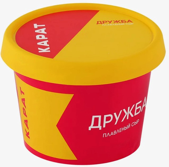 Сыр плавл. Дружба 45%, 230г, стакан, Карат (16шт)
