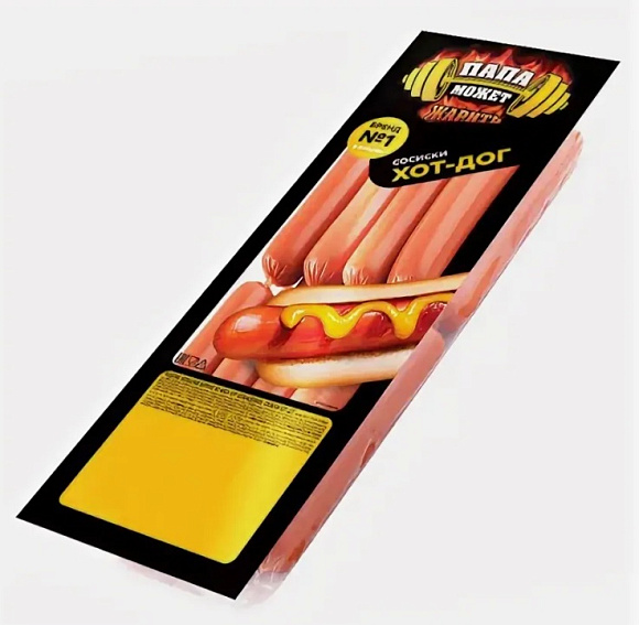 Сосиски Хот-Дог, 350г, мгс, Папа Может (8шт)