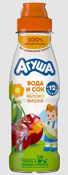 Напиток сокосод. Яблоко и Вишня, 300мл, ПЭТ, Агуша (6шт)
