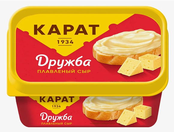 Сыр плавл. Дружба 45%, 400г, контейнер, Карат (16шт)